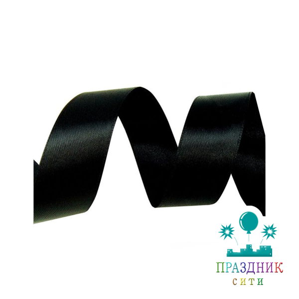 ЛЕНТА атлас 1,2 см черный