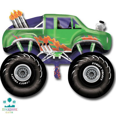 ШАР (Фольга) А ФИГУРА 58 in Джип монстр зеленый