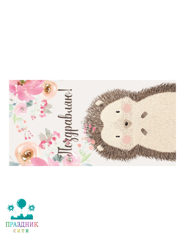 КОНВЕРТ Поздравляю милый ёжик