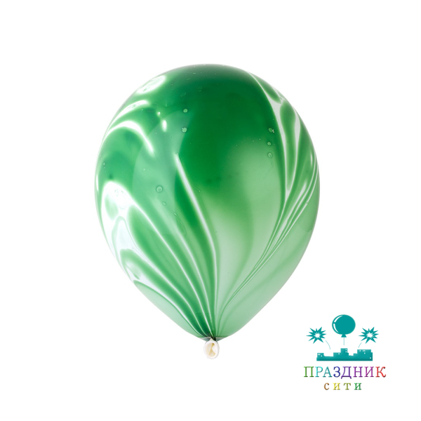 ШАР с рисунком 12" Мрамор Green