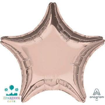 ШАР (Фольга) А Б/РИС ЗВЕЗДА 19 in Металлик Rose Gold