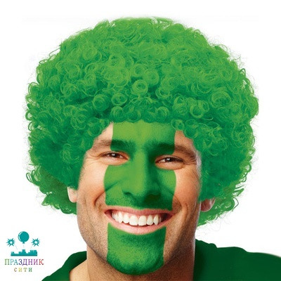 ПАРИК кудрявый зеленый